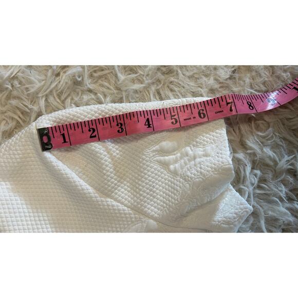 Just Taylor Women's Size 8 White Floral Fit & Flare Inverted Pleat Dress #0246 - Picture 14 of 14